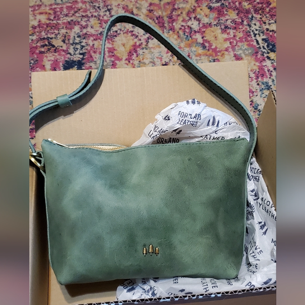 NWT Portland Leather Small Slouchy Shoulder Bag
